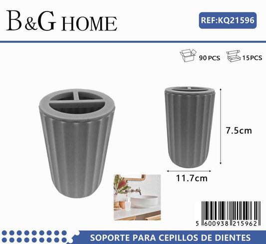 Θήκες οδοντόβουρτσας πλαστικές σε σετ 5Χ – Grey – 21596