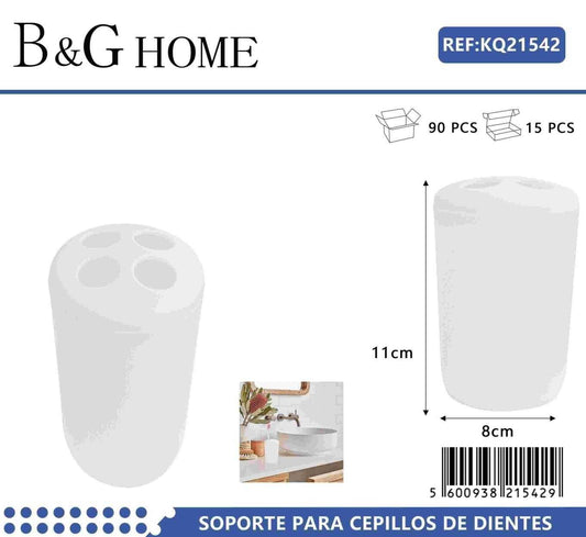 Θήκες οδοντόβουρτσας πλαστικές σε σετ 5Χ – White – 21542