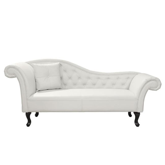 ΑΝΑΚΛΙΝΔΡΟ T.CHESTERFIELD HM3007.02 PU ΛΕΥΚΟ ΑΡ. ΜΠΡΑΤΣΟ 190x61x84Yεκ.