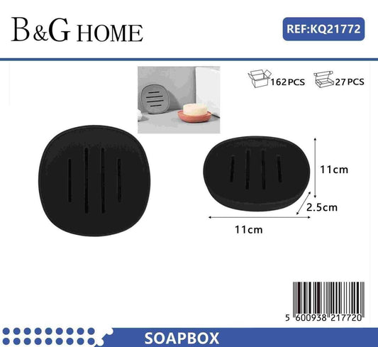 Σαπουνοθήκες μπάνιου πλαστικές – Σετ 9pcs – Black – 21772