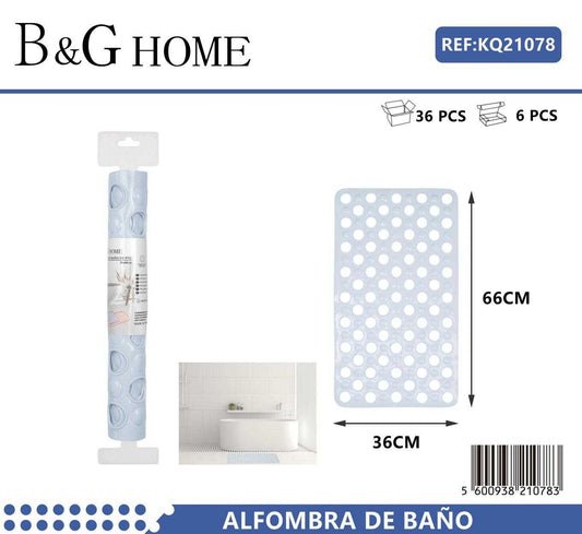 Αντιολισθητικό πατάκι μπάνιου – M0842 – 36x66cm – Light Blue – 21078
