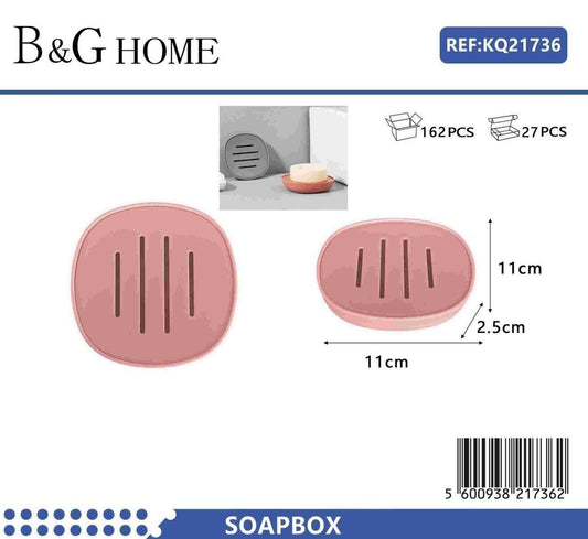 Σαπουνοθήκες μπάνιου πλαστικές – Σετ 5pcs – Pink – 21736