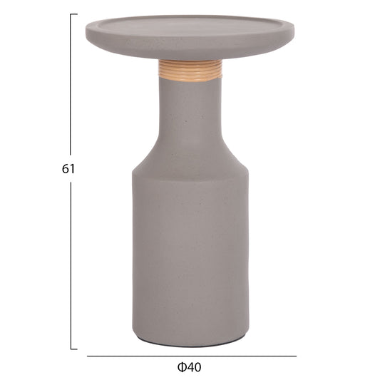 ΒΟΗΘΗΤΙΚΟ ΤΡΑΠΕΖΙ TRED(T) HM18169.03 FIBER CEMENT ΓΚΡΙ-ΦΥΣΙΚΟ RATTAN--Φ40x61Υεκ.