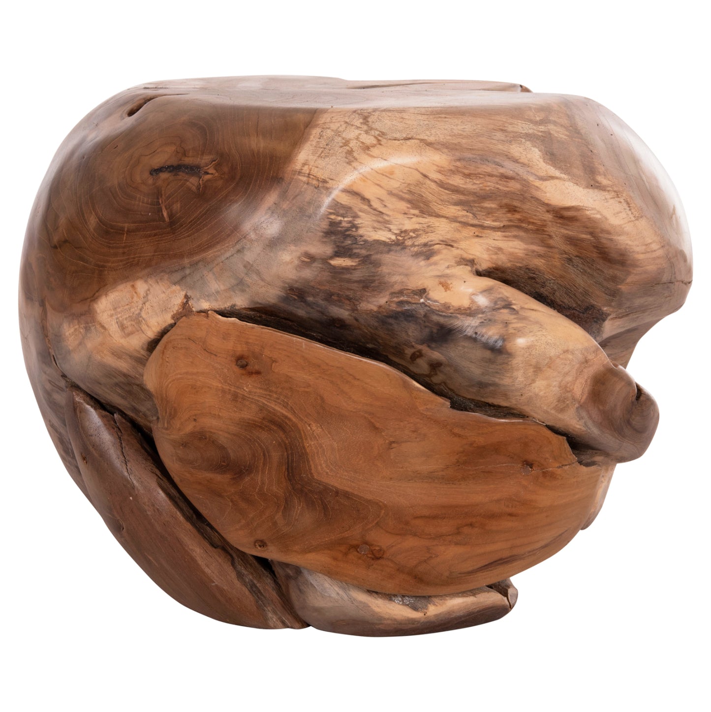 ΒΟΗΘΗΤΙΚΟ ΤΡΑΠΕΖΙ LOGGY HM18295 ΞΥΛΟ TEAK--ΦΥΣΙΚΟ 50x50x50Υεκ.