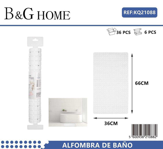 Αντιολισθητικό πατάκι μπάνιου – M0829 – 36x66cm – White – 21088
