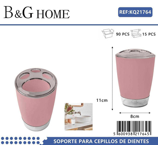Θήκες οδοντόβουρτσας πλαστικές σε σετ 5Χ – Pink – 21764