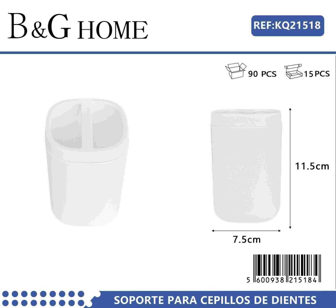 Θήκες οδοντόβουρτσας πλαστικές σε σετ 5Χ – White – 21518
