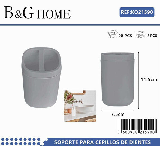 Θήκες οδοντόβουρτσας πλαστικές σε σετ 5Χ – Grey – 21590