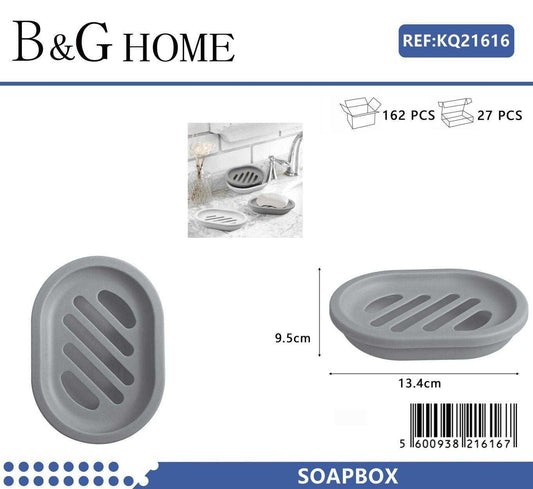 Σαπουνοθήκες μπάνιου πλαστικές – Σετ 9pcs – Grey – 21616