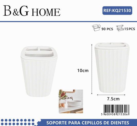 Θήκες οδοντόβουρτσας πλαστικές σε σετ 5Χ – White – 21530