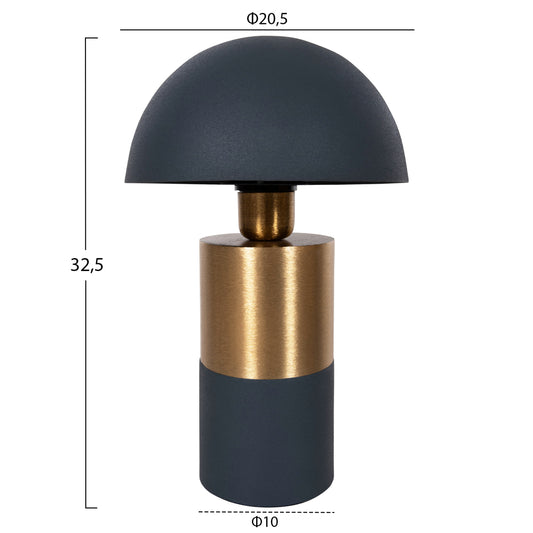 ΕΠΙΤΡΑΠΕΖΙΟ ΦΩΤΙΣΤΙΚΟ PUNE HM4245.05 ΜΕΤΑΛΛΟ ΣΕ ΜΠΛΕ ΑΝΘΡΑΚΙ-ΧΡΥΣΟ Φ20,5x32,5Υεκ.