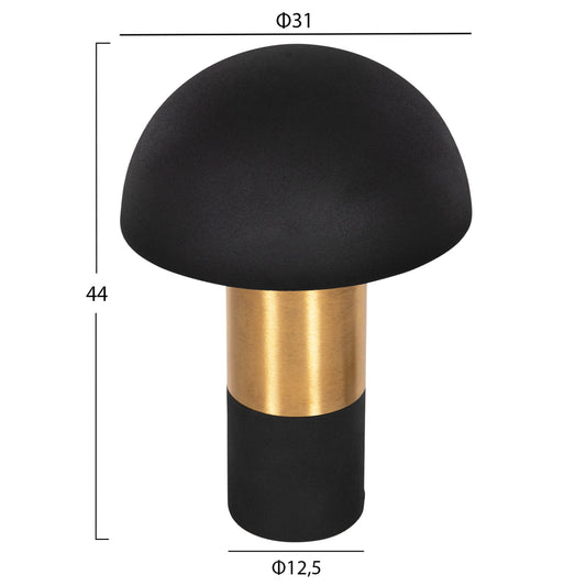 ΕΠΙΤΡΑΠΕΖΙΟ ΦΩΤΙΣΤΙΚΟ PUNE HM4252.04 ΜΕΤΑΛΛΟ ΣΕ ΜΑΥΡΟ-ΧΡΥΣΟ Φ31x44Υ εκ.