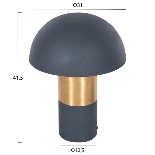 ΕΠΙΤΡΑΠΕΖΙΟ ΦΩΤΙΣΤΙΚΟ PUNE HM4253.05 ΜΕΤΑΛΛΟ ΣΕ ΜΠΛΕ ΑΝΘΡΑΚΙ-ΧΡΥΣΟ Φ31x41,5Υ εκ.