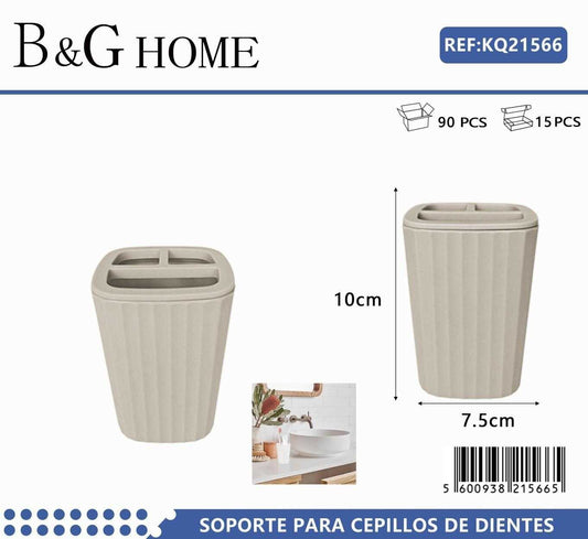 Θήκες οδοντόβουρτσας πλαστικές σε σετ 5Χ – Beige – 21566
