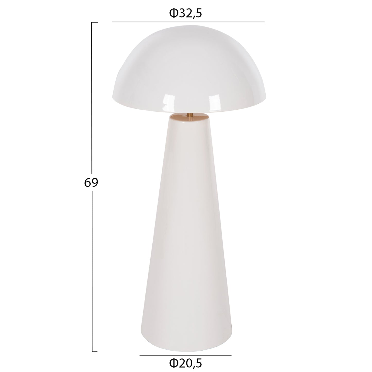 ΦΩΤΙΣΤΙΚΟ ΔΑΠΕΔΟΥ SMUSH HM4258.03 ΜΕΤΑΛΛΟ ΣΕ ΛΕΥΚΟ Φ32,5x69Υεκ.