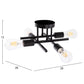 ΦΩΤΙΣΤΙΚΟ ΟΡΟΦΗΣ ΠΟΛΥΦΩΤΟ LIGHTY HM7428.11 ΜΕΤΑΛΛΟ ΣΕ ΜΑΥΡΟ 28x28x15Υεκ.