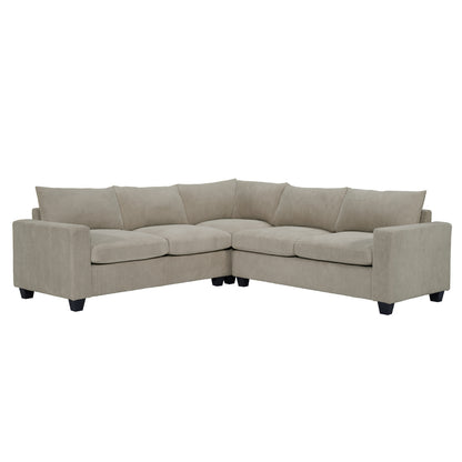 ΓΩΝΙΑΚΟΣ ΚΑΝΑΠΕΣ CALDER HM3286.03 ΜΠΕΖ ΥΦΑΣΜΑ 254x254x90(κάθισμα)x91Υεκ.