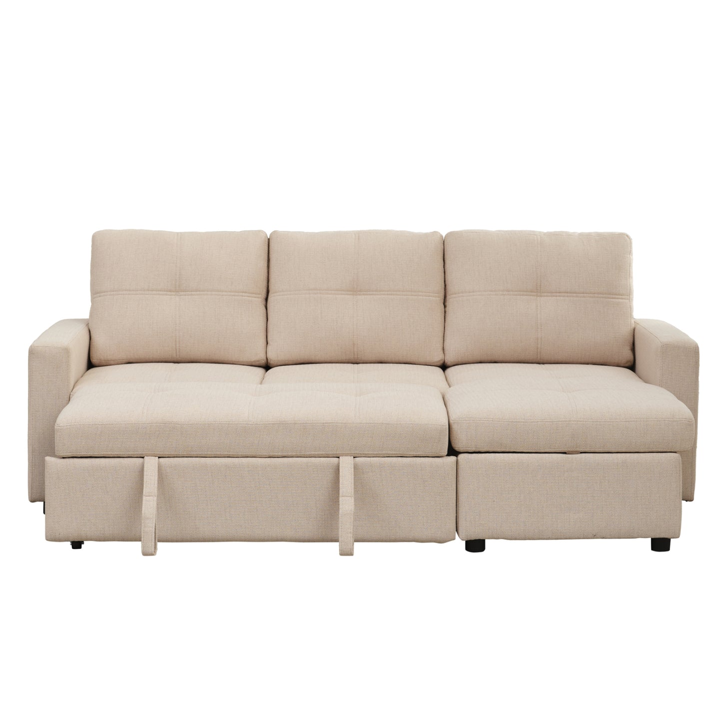 ΓΩΝΙΑΚΟΣ ΚΑΝΑΠΕΣ-ΚΡΕΒΑΤΙ ΑΝΑΣΤΡΕΨΙΜΟΣ SALINO HM3285.03 ΜΠΕΖ ΥΦΑΣΜΑ 213x132x87Yεκ