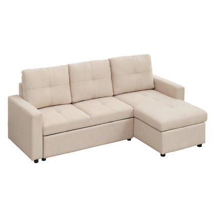 ΓΩΝΙΑΚΟΣ ΚΑΝΑΠΕΣ-ΚΡΕΒΑΤΙ ΑΝΑΣΤΡΕΨΙΜΟΣ SALINO HM3285.03 ΜΠΕΖ ΥΦΑΣΜΑ 213x132x87Yεκ