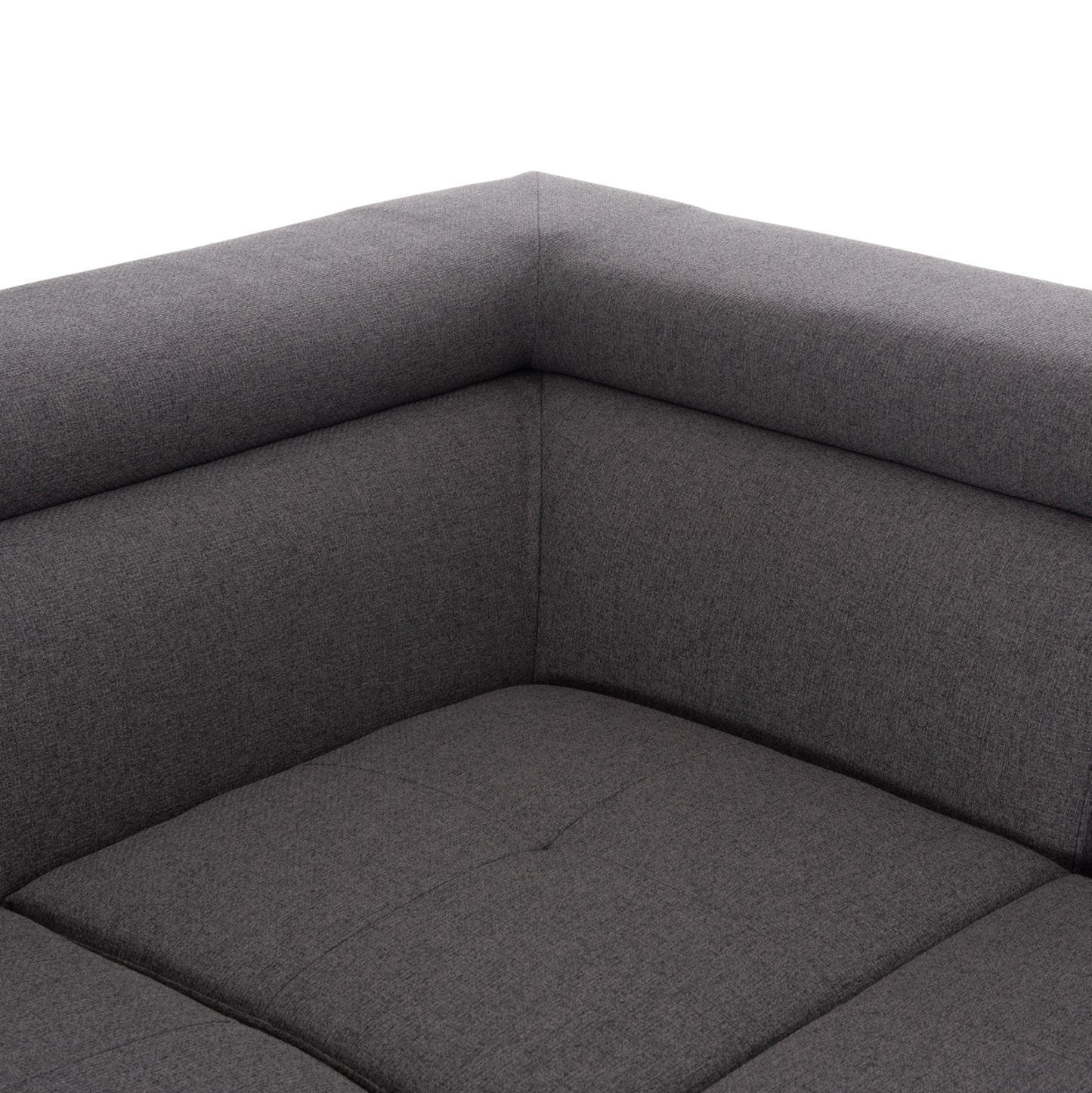 ΓΩΝΙΑΚΟΣ ΚΑΝΑΠΕΣ-ΚΡΕΒΑΤΙ ΜΕ ΑΠΟΘ.ΧΩΡΟ ENCORE HM3301.01L ΓΚΡΙ ΥΦΑΣΜΑ 285x205x90Υεκ.