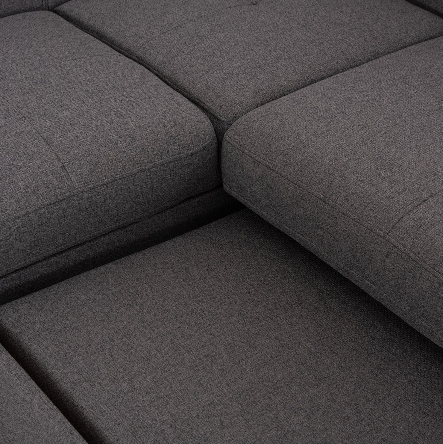 ΓΩΝΙΑΚΟΣ ΚΑΝΑΠΕΣ-ΚΡΕΒΑΤΙ ΜΕ ΑΠΟΘ.ΧΩΡΟ ENCORE HM3301.01L ΓΚΡΙ ΥΦΑΣΜΑ 285x205x90Υεκ.