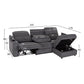 ΚΑΝΑΠΕΣ ΔΕΞΙΑ ΓΩΝΙΑ SYNTHIA HM3308.03R ΑΝΑΚΛΙΣΗ & ΑΠΟΘ.ΧΩΡΟΣ--ΓΚΡΙ 245x170x98Υεκ