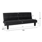 ΚΑΝΑΠΕΣ ΚΡΕΒΑΤΙ ODESSA HM3000.14 ΜΑΥΡΟ ΒΕΛΟΥΔΟ 180x83x75Y εκ.