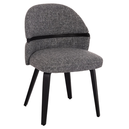 ΚΑΡΕΚΛΑ ΤΡΑΠΕΖΑΡΙΑΣ DEKKER HM18249.02 PLYWOOD ΜΑΥΡΟ--ΥΦΑΣΜΑ ΓΚΡΙ 50x60x80Υεκ.