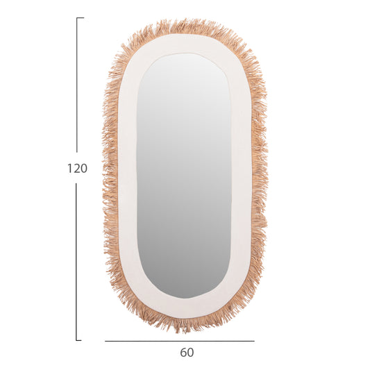 ΚΑΘΡΕΠΤΗΣ ΤΟΙΧΟΥ ΣΕΙΡΑ SANTORINI HM4526 MDF ΥΠΟΛΕΥΚΟ-ΔΙΑΚΟΣΜΗΣΗ ΣΕ ΜΠΕΖ 61x1,8x120Υεκ.