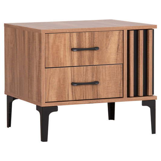 ΚΟΜΟΔΙΝΟ ΣΕΙΡΑ HARRY HM2487.01 ΜΕΛΑΜΙΝΗ ΦΥΣΙΚΟ ΞΥΛΟΥ-ΜΑΥΡΟ 55x43x48Υεκ.