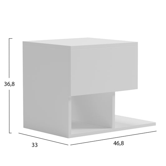ΚΟΜΟΔΙΝΟ CASPIAN HM9071.11 ΜΕΛΑΜΙΝΗ ΣΕ ΛΕΥΚΟ 46,8x33x36,8Υεκ