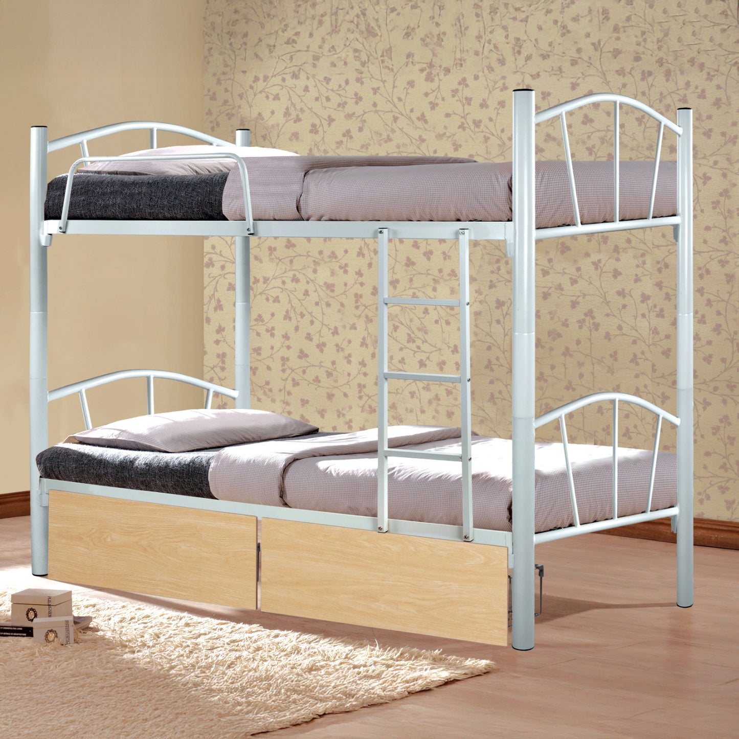 ΚΟΥΚΕΤΑ FLOOR HM21123.01 ΜΕΤΑΛΛΙΚΗ ΛΕΥΚΗ--ΕΠΙΔΑΠΕΔΙΑ ΣΥΡΤΑΡΙΑ SONAMA 200x91,5x177,5Yεκ