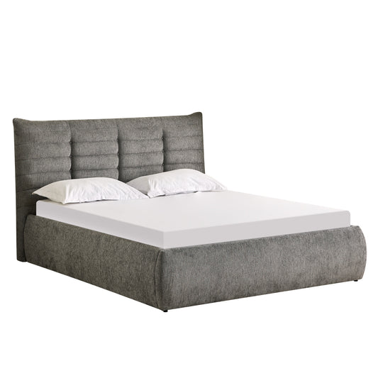 ΚΡΕΒΑΤΙ ΔΙΠΛΟ SANDRA HM732.01 ΓΚΡΙ ΥΦΑΣΜΑ & ΑΠΟΘΗΚΕΥΤΙΚΟΣ ΧΩΡΟΣ--ΣΤΡΩΜΑ 160x200εκ