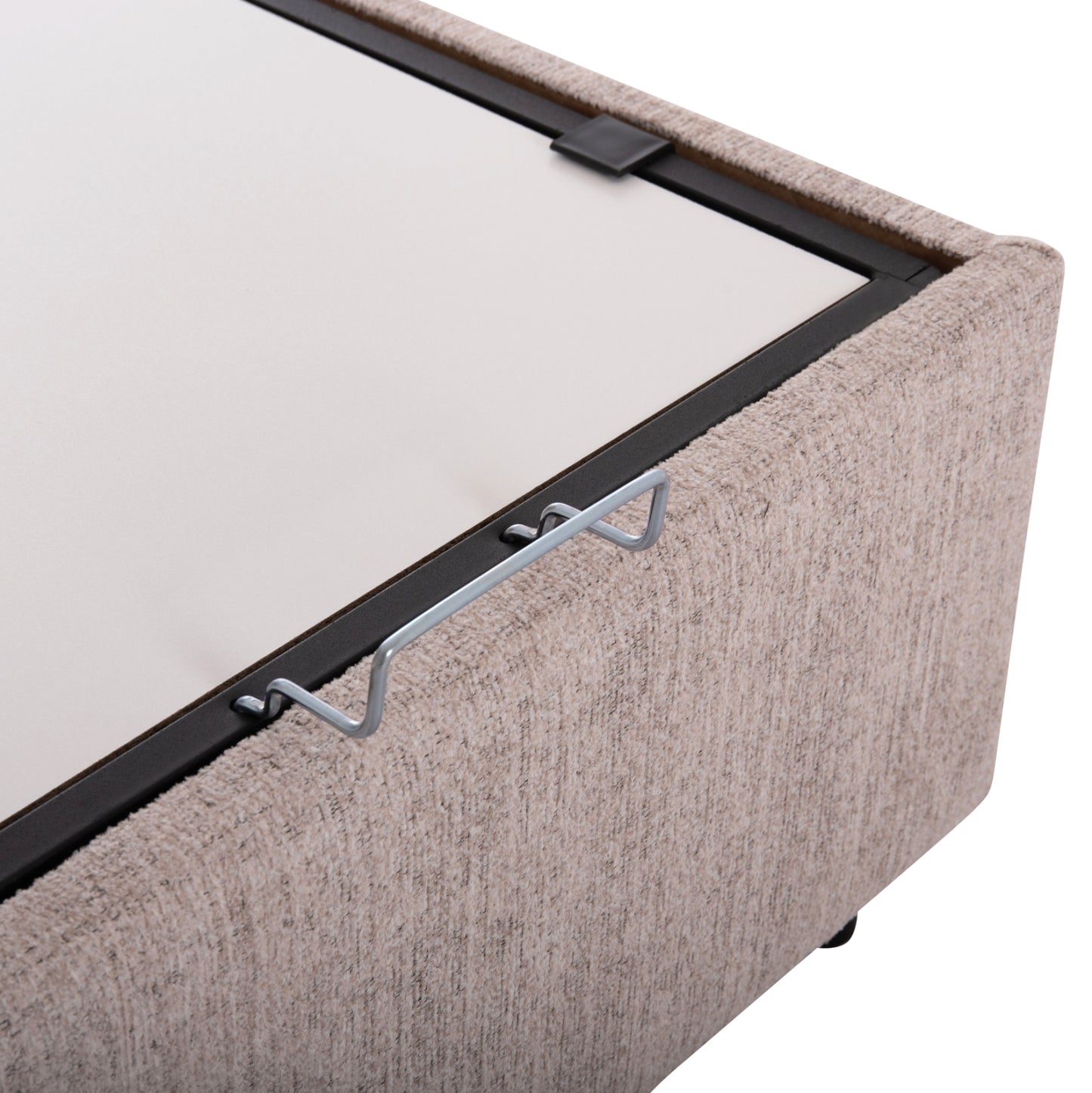 ΚΡΕΒΑΤΙ MILO ΜΕ ΑΠΟΘ.ΧΩΡΟ HM738.22 ΜΠΕΖ ΜΠΟΥΚΛΕ ΥΦΑΣΜΑ ΓΙΑ ΣΤΡΩΜΑ 140x200εκ