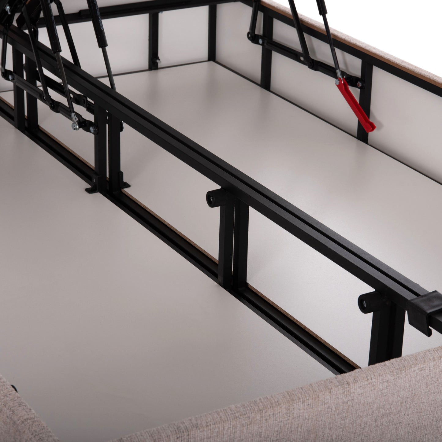 ΚΡΕΒΑΤΙ MILO ΜΕ ΑΠΟΘ.ΧΩΡΟ HM738.22 ΜΠΕΖ ΜΠΟΥΚΛΕ ΥΦΑΣΜΑ ΓΙΑ ΣΤΡΩΜΑ 140x200εκ