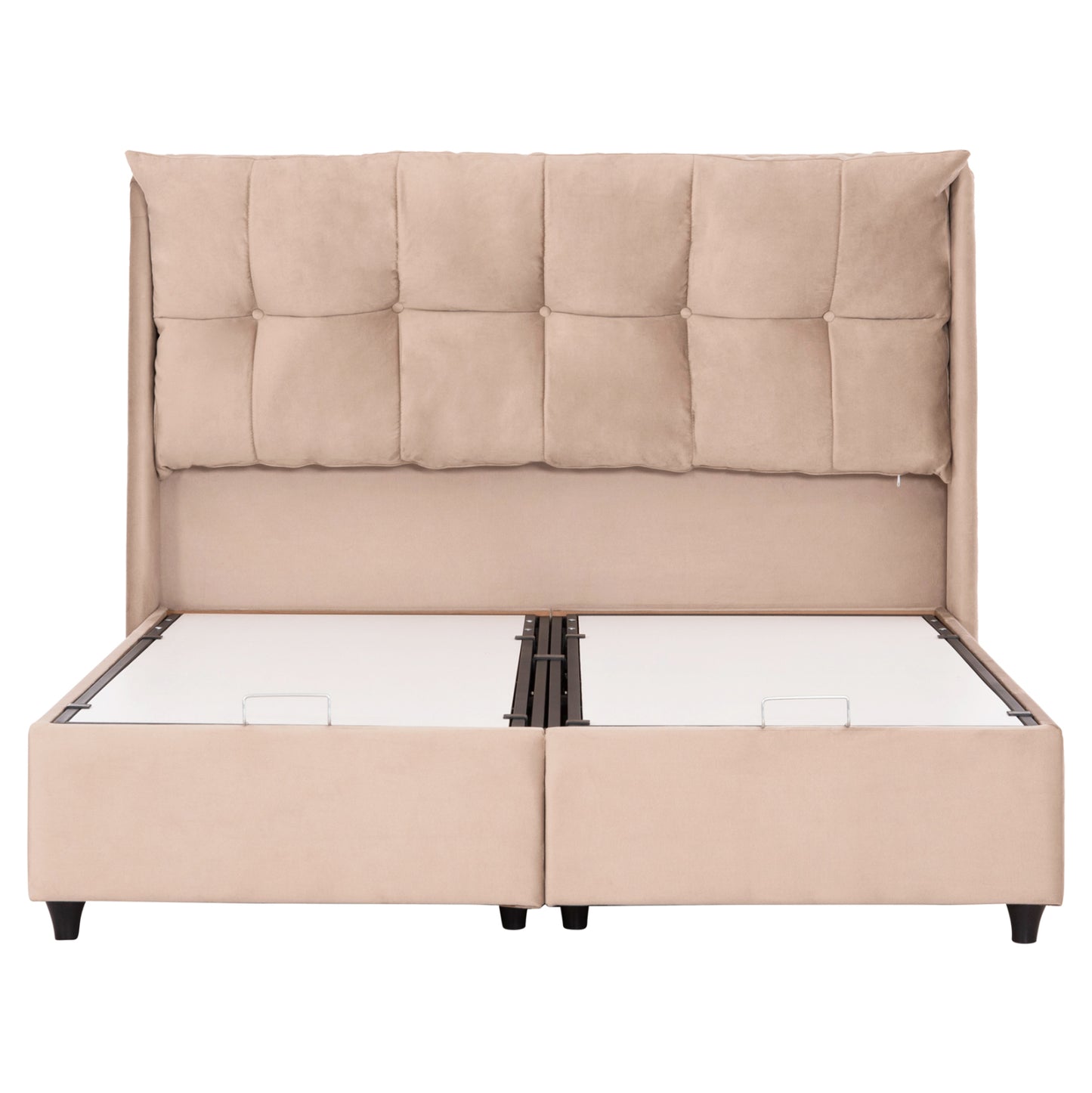 ΚΡEΒΑΤΙ ΜΕ ΑΠΟΘΗΚΕΥΤΙΚΟ ΧΩΡΟ DREAMLET HM716 ΜΠΕΖ ΒΕΛΟΥΔΟ- ΓΙΑ ΣΤΡΩΜΑ 160x200εκ.