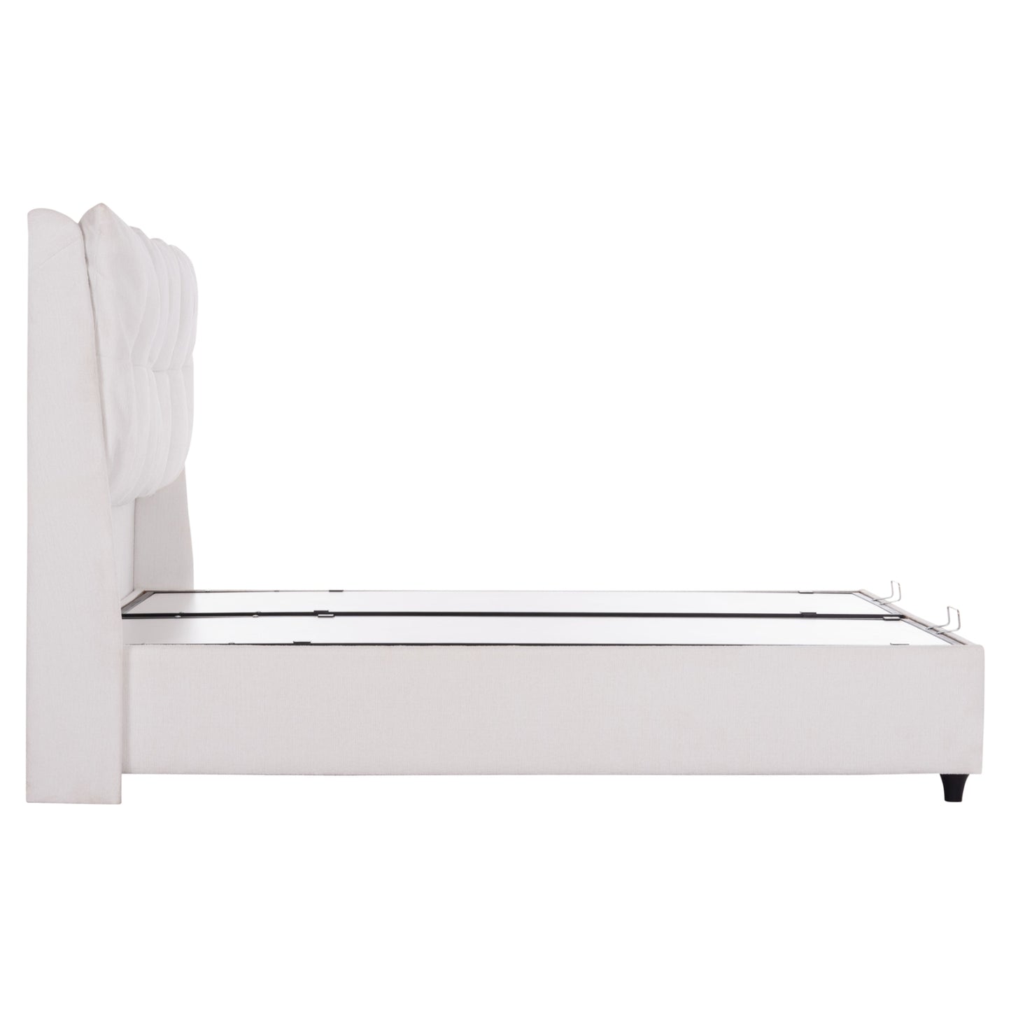 ΚΡEΒΑΤΙ ΜΕ ΑΠΟΘΗΚΕΥΤΙΚΟ ΧΩΡΟ DREAMLET HM716.03 ΛΕΥΚΟ ΜΠΟΥΚΛΕ- ΓΙΑ ΣΤΡΩΜΑ 160x200εκ.