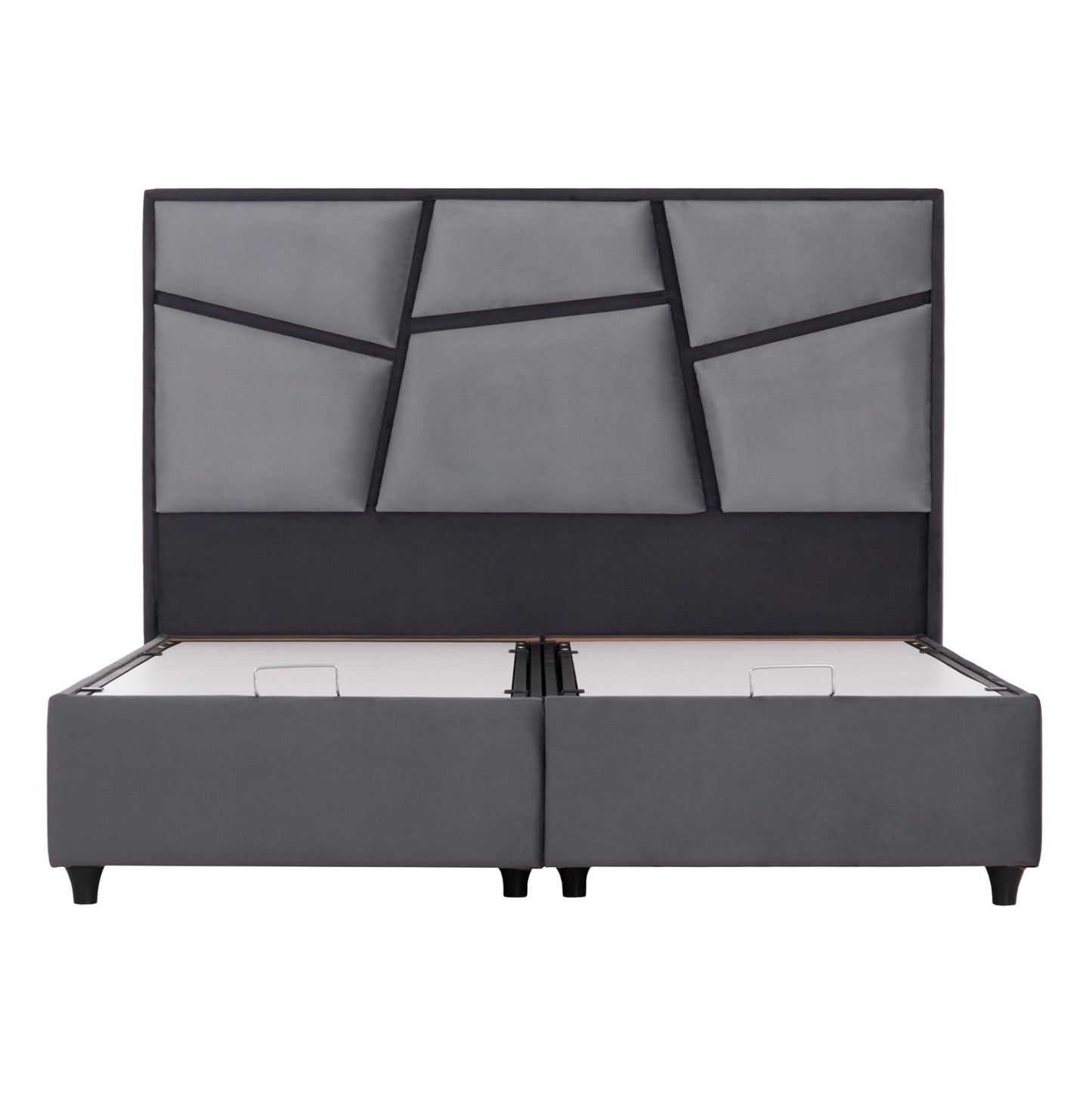 ΚΡEΒΑΤΙ ΜΕ ΑΠΟΘΗΚΕΥΤΙΚΟ ΧΩΡΟ IRIDA HM718 ΓΚΡΙ ΒΕΛΟΥΔΟ ΓΙΑ ΣΤΡΩΜΑ 160x200εκ.