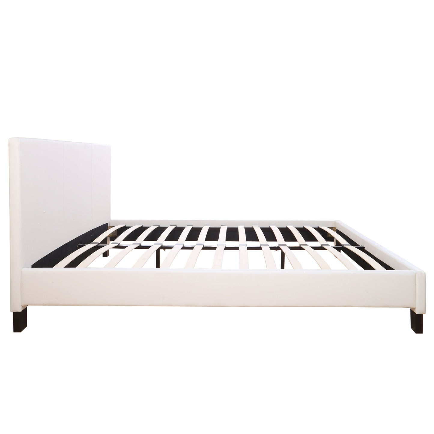 ΚΡΕΒΑΤΙ ΜΕ ΣΤΡΩΜΑ BECCA HM21283.01 ΛΕΥΚΟ PU--ΓΙΑ 150x200εκ