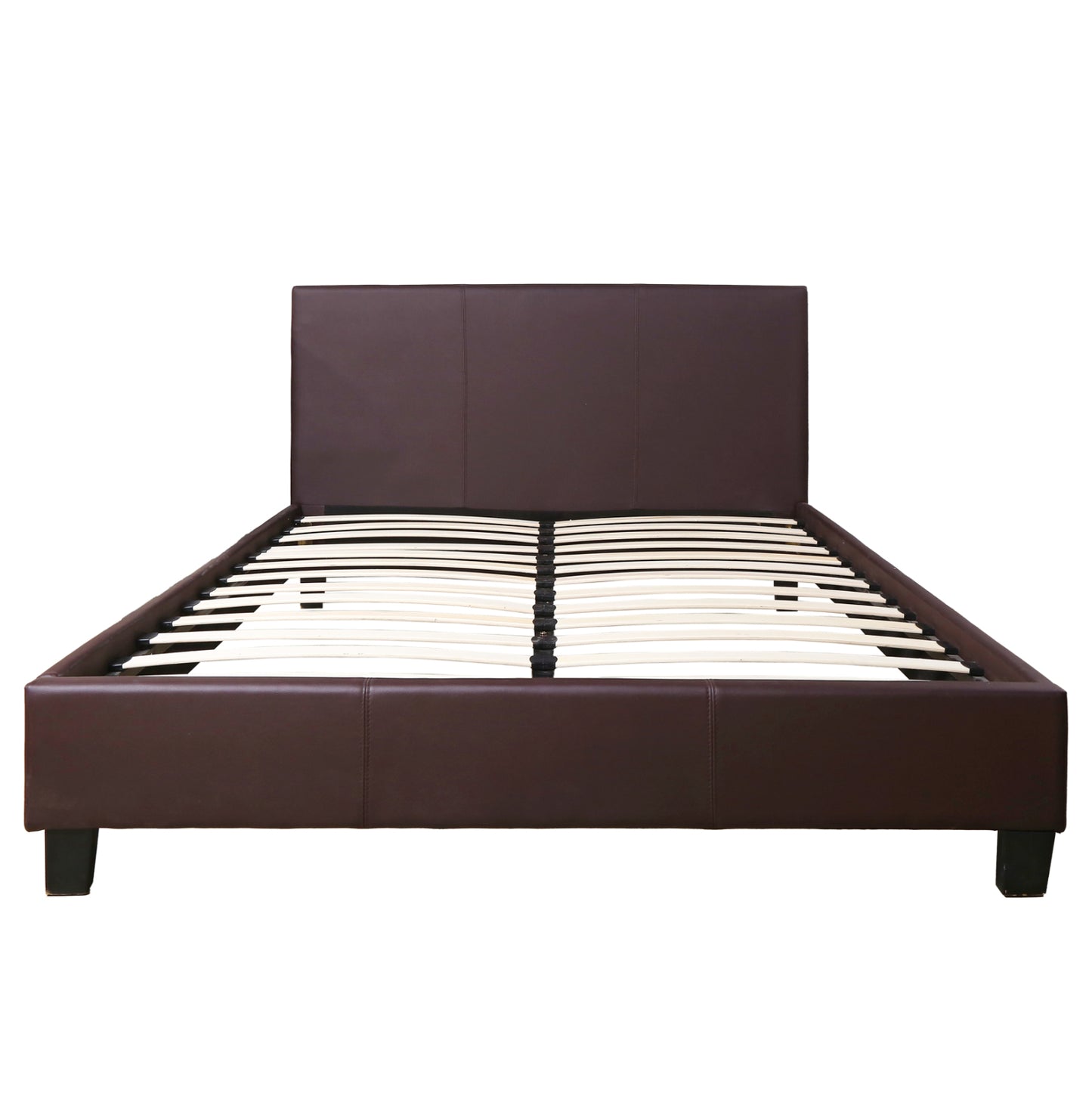 ΚΡΕΒΑΤΙ ΜΕ ΣΤΡΩΜΑ BECCA HM21283.02 ΚΑΦΕ PU--ΓΙΑ 150x200εκ