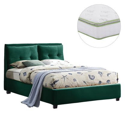 ΚΡΕΒΑΤΙ ΜΕ ΣΤΡΩΜΑ BILLIE HM21284.06 ΚΥΠΑΡΙΣΣΙ ΒΕΛΟΥΔΟ--ΓΙΑ 160x200εκ