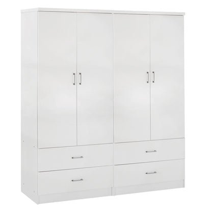 ΝΤΟΥΛΑΠΑ 4ΦΥΛΛΗ REINA ME 4 ΣΥΡΤΑΡΙΑ HM21258 ΜΕΛΑΜΙΝΗ ΣΕ ΛΕΥΚΟ 160x42,5x180,5Υεκ