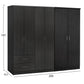 ΝΤΟΥΛΑΠΑ 6ΦΥΛΛΗ BLAKELY HM21235.01 ΜΕΛΑΜΙΝΗ ΧΡΩΜΑ ZEBRANO 201x43x181Υεκ