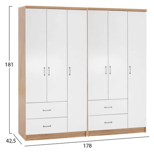 ΝΤΟΥΛΑΠΑ 6ΦΥΛΛΗ CAESAR HM21236.02 ΜΕΛΑΜΙΝΗ SONAMA & ΛΕΥΚΟ 180x42,5Χ181Υεκ.