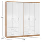 ΝΤΟΥΛΑΠΑ 6ΦΥΛΛΗ CAESAR HM21236.02 ΜΕΛΑΜΙΝΗ SONAMA & ΛΕΥΚΟ 180x42,5Χ181Υεκ.