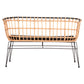 ΠΑΓΚΑΚΙ ΔΙΘΕΣΙΟ ALLEGRA HM5692.11 P.E.RATTAN ΜΠΕΖ-ΜΑΥΡΟΣ ΜΕΤΑΛ.ΣΚΕΛΕΤΟΣ 125x60x77Υεκ