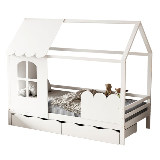 ΠΑΙΔΙΚΟ ΚΡΕΒΑΤΙ ΜΕ ΣΥΡΤΑΡΙΑ DOMER HM710.03 ΞΥΛΟ ΠΕΥΚΟΥ ΛΕΥΚΟ-ΣΤΡΩΜΑ 90x190εκ