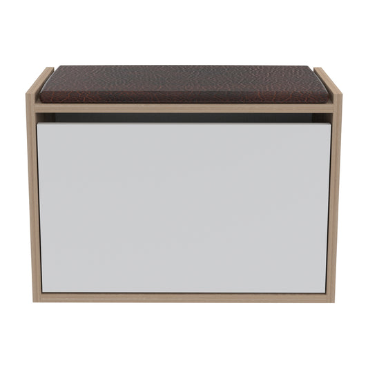 ΠΑΠΟΥΤΣΟΘΗΚΗ ΜΕ ΚΑΘΙΣΜΑ VIDAL HM18190.01 ΜΕΛΑΜΙΝΗ ΣΕ ΣΟΝΑΜΑ-ΛΕΥΚΟ 60x30x45Υεκ.