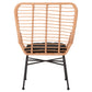 ΠΟΛΥΘΡΟΝΑ ΣΤΥΛ ΜΠΕΡΖΕΡΑΣ ALLEGRA HM5704.11 P.E.RATTAN ΜΠΕΖ-ΜΑΥΡΟ ΜΕΤΑΛΛΟ 66x59x90Υεκ.