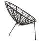 ΠΟΛΥΘΡΟΝΑ ΤΥΠΟΥ ΦΩΛΙΑ ΜΕΤΑΛΛΙΚΗ ALLEGRA HM5458.12 ΜΕ WICKER-ΜΑΥΡΟ 73x78x88Υεκ.